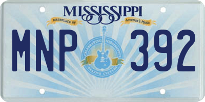 MS license plate MNP392