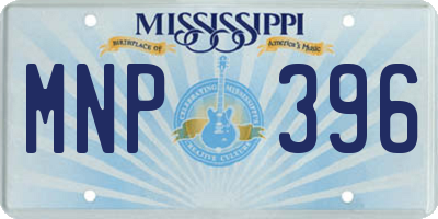 MS license plate MNP396