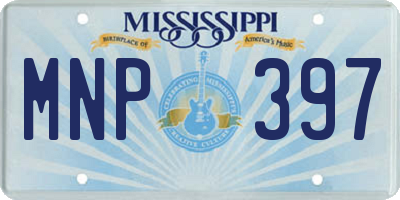MS license plate MNP397