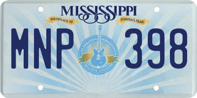 MS license plate MNP398