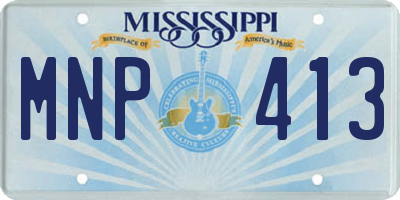 MS license plate MNP413