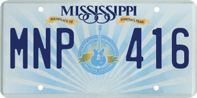 MS license plate MNP416