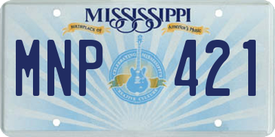 MS license plate MNP421