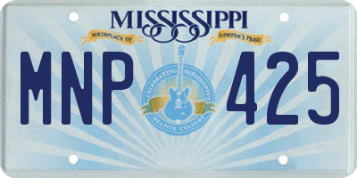 MS license plate MNP425