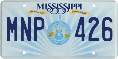 MS license plate MNP426