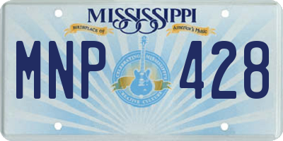 MS license plate MNP428