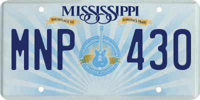 MS license plate MNP430