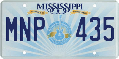 MS license plate MNP435