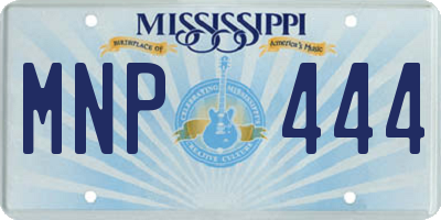 MS license plate MNP444