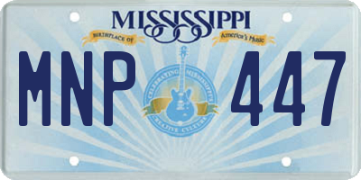 MS license plate MNP447