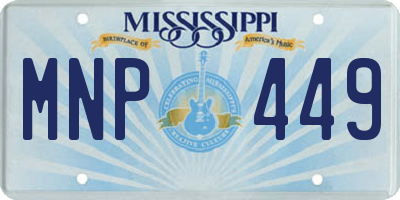 MS license plate MNP449