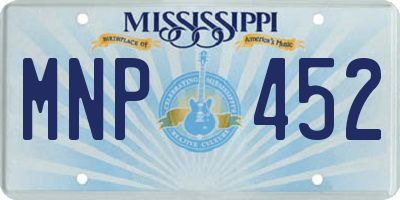 MS license plate MNP452