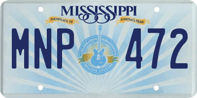 MS license plate MNP472