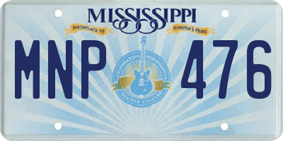 MS license plate MNP476