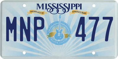 MS license plate MNP477