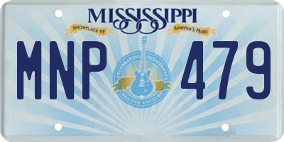 MS license plate MNP479