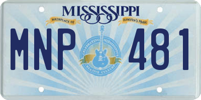 MS license plate MNP481