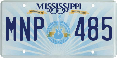 MS license plate MNP485