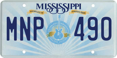 MS license plate MNP490