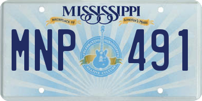 MS license plate MNP491