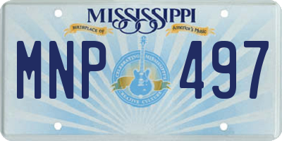 MS license plate MNP497