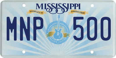 MS license plate MNP500
