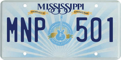 MS license plate MNP501