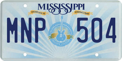 MS license plate MNP504