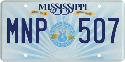 MS license plate MNP507