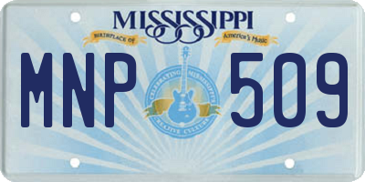 MS license plate MNP509