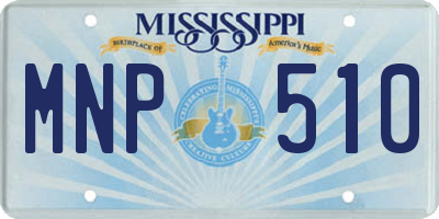 MS license plate MNP510