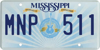 MS license plate MNP511