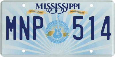 MS license plate MNP514
