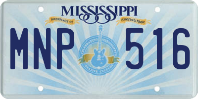 MS license plate MNP516
