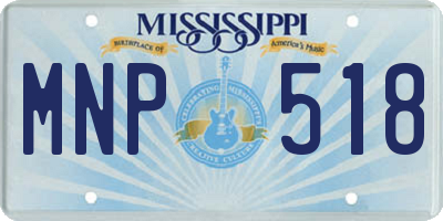 MS license plate MNP518