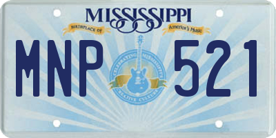 MS license plate MNP521