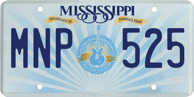 MS license plate MNP525