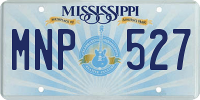 MS license plate MNP527