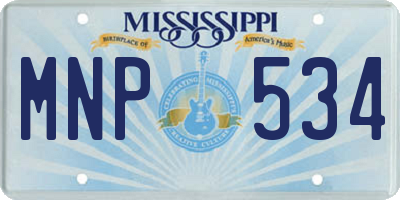 MS license plate MNP534