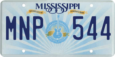 MS license plate MNP544
