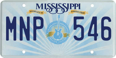 MS license plate MNP546