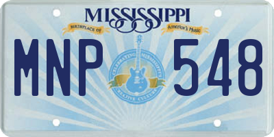 MS license plate MNP548