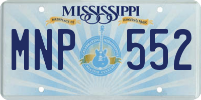 MS license plate MNP552