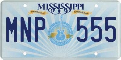 MS license plate MNP555