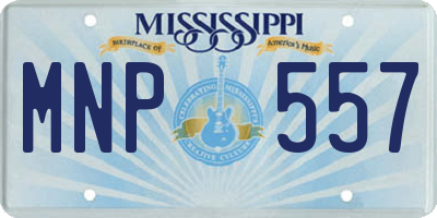MS license plate MNP557