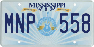 MS license plate MNP558