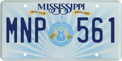 MS license plate MNP561