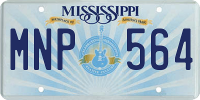 MS license plate MNP564