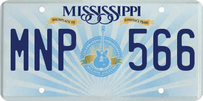 MS license plate MNP566