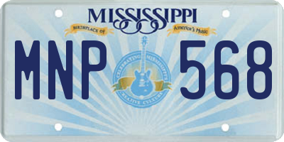 MS license plate MNP568